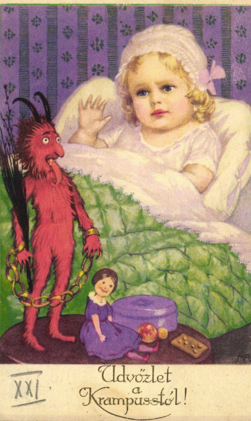 Illustration for article titled The Most Disturbing Images Of Krampus, Santa's Child-Eating Counterpart